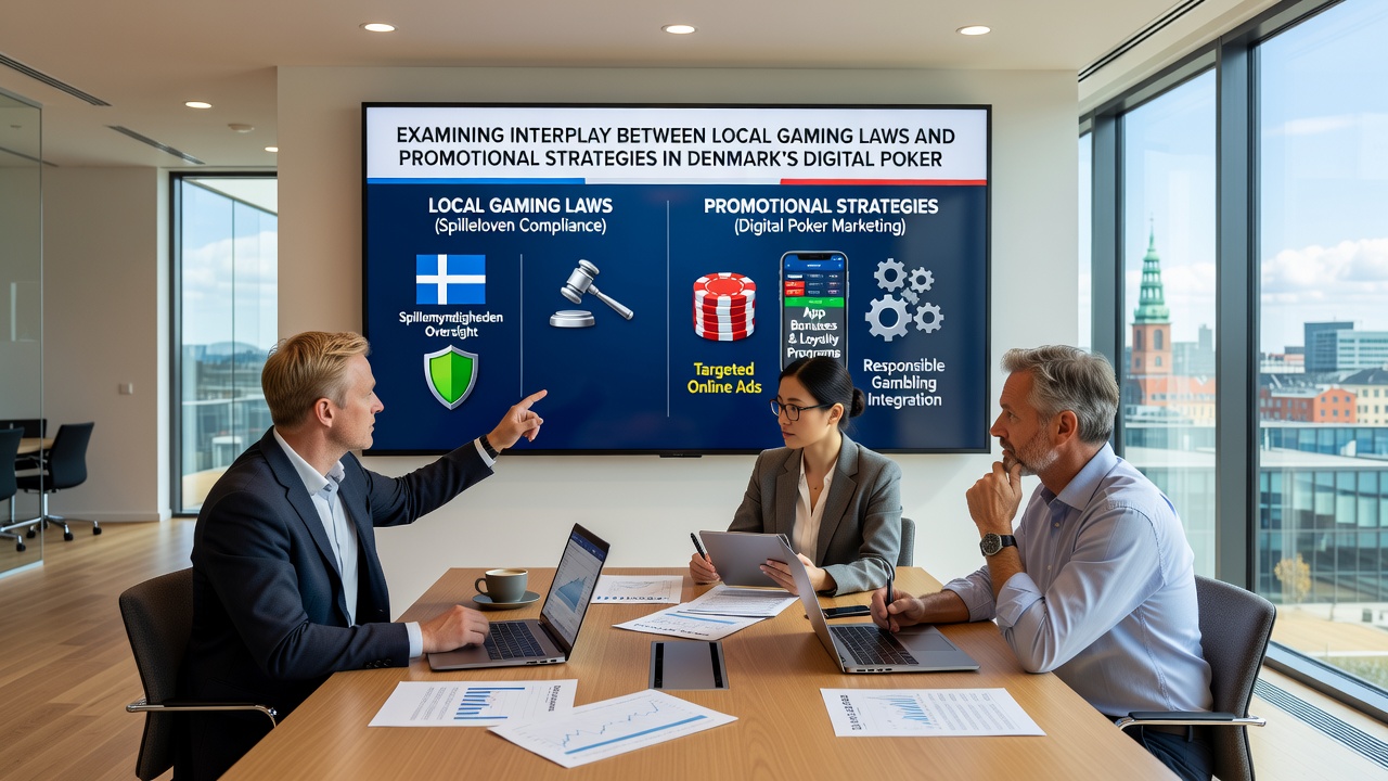 Illustration af digitale pokerplatforme under dansk regulering